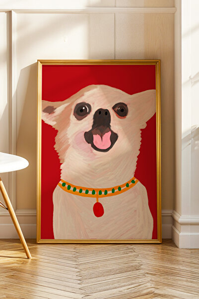 ArtDropsco Sevimli Köpek Portre Poster Evcil Hayvan Temalı Modern Dekoratif D...