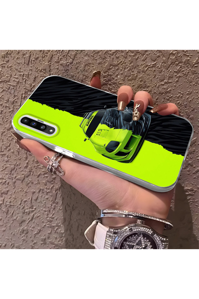 CHICASELUX حافظة هاتف لامبورغيني منقوش من السيليكون ذات حافة صلبة ومضادة للسق...