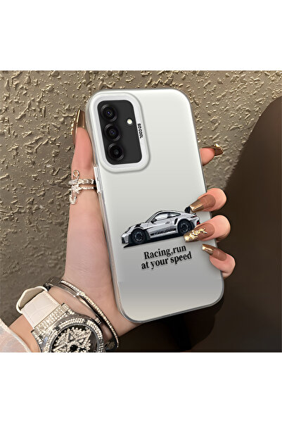 Hontinga حافظة هاتف سامسونج جالاكسي A26 متوافقة مع حافة السيليكون الصلبة ومضا...