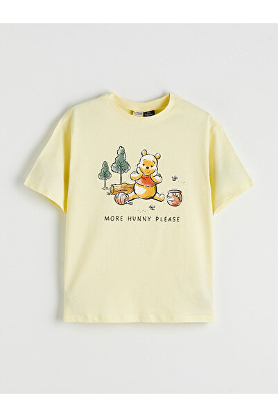 LC Waikiki Tricou pentru copii Yellow Bis guler rotund Winnie the Pooh Bas cu...