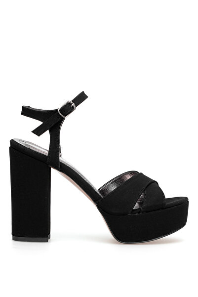 Ayakkabı Fuarı Elit Pm08 K3026-3 Women's Platform Shoes Black