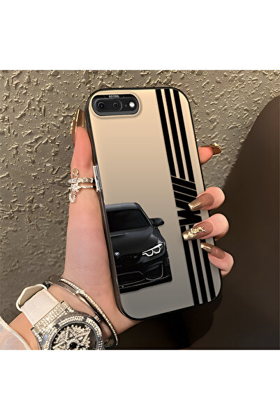 Hontinga حافظة هاتف متوافقة مع هاتف iPhone 7 Plus من BMW منقوش ذات حافة من ال...