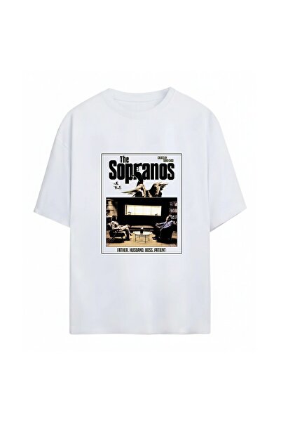 SVART WEAR تي شيرت The Sopranos مطبوع للجنسين مقاس كبير 100% مصنوع من قطن قطعة