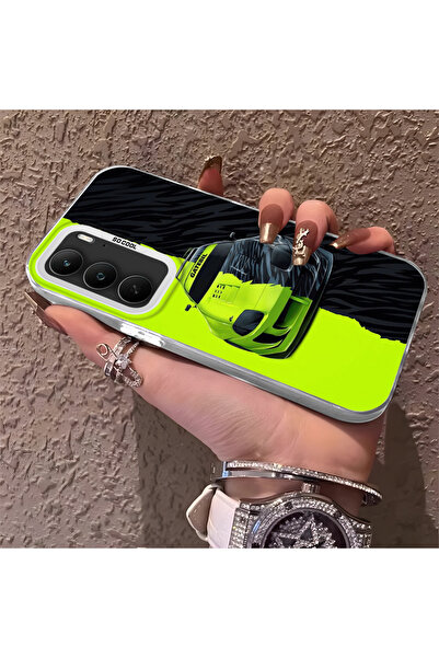 CHICASELUX حافظة هاتف لامبورغيني منقوش من السيليكون ذات حافة صلبة ومضادة للسق...