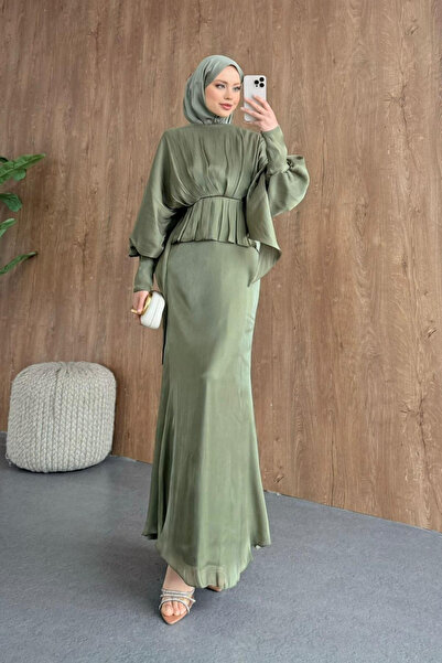 Hazamoda Janjan Yarasa Evening Dress Mint