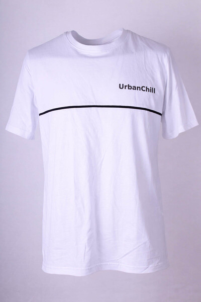 trender 26Ydt1000020 Men's T-Shirt Urbanchill Piped