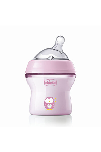 Chicco Biberon NaturalFeeling 150ML pentru bebeluși 0+, anti-colici, pentru fete