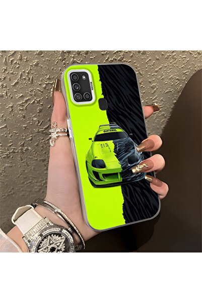 Hontinga حافظة هاتف لامبورغيني متوافقة مع هاتف سامسونج جالاكسي A21S مصنوعة من...