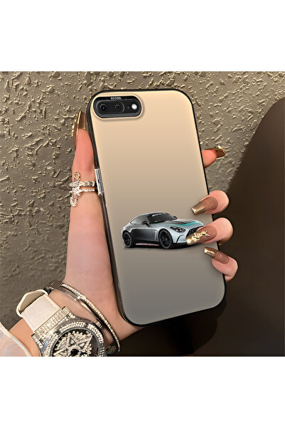 Hontinga حافظة هاتف آيفون 7 بلس متوافقة مع حافة السيليكون الصلبة والمضادة للس...