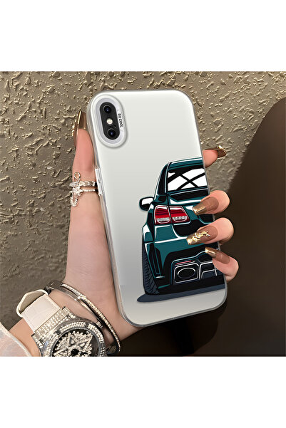 Hontinga حافظة هاتف من السيليكون متوافقة مع هاتف iPhone X، ذات حافة صلبة ومضا...