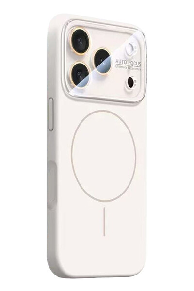 Maxcell Husa Silicon SoftThin, MagConverse, FlexiCase pentru iPhone 16 Pro, Alb