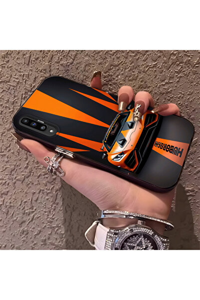 CHICASELUX حافظة هاتف لامبورغيني منقوش من السيليكون ذات حافة صلبة ومضادة للسق...