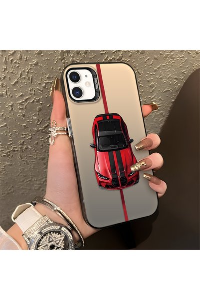 Hontinga حافظة متوافقة مع هاتف iPhone 12 Mini BMW منقوش ذات حافة من السيليكون...
