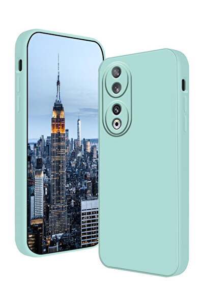 OEM Soft Touch Silicone Case, Microfiber, Camera Protection, for Honor 90, Blue