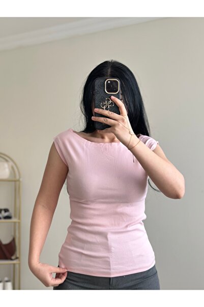 YELZEY BUTİK Kayık Yaka Soft Body