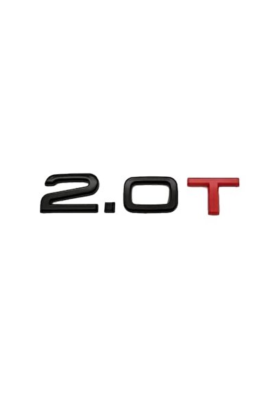 Audi Emblemă Audi 2.0T, neagră cu roșu