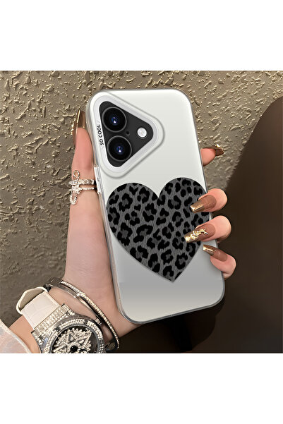 Hontinga iPhone 16 Plus Compatible Silicone Edge Hard Back Anti-Fall Phone Ca...