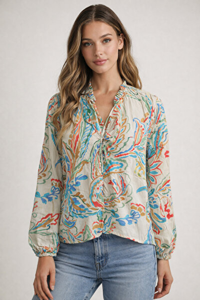 TOPSHOW Detaljna košulja sa šarama i dugmićima