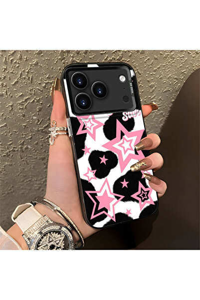 Hontinga حافظة هاتف آيفون 17 برو ماكس متوافقة مع الحواف السيليكونية الصلبة وا...