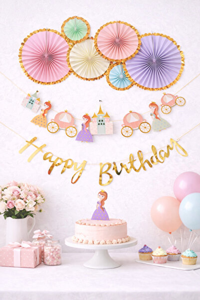 Partifabrik Set ukrasa za obožavatelje Rapunzel, rođendanska devojčica