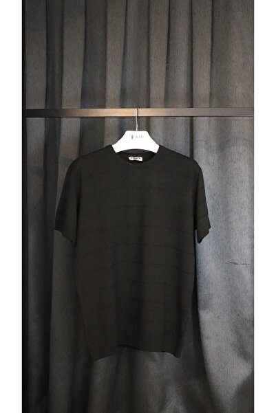 RAFF MAĞAZA Men's Striped Knitwear T-Shirt