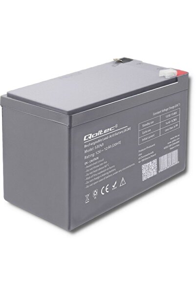 Qoltec Baterie AGM 53049 | 12V | 12Ah