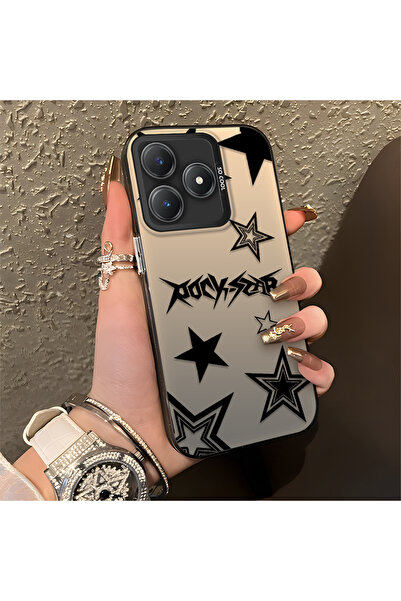 Hontinga حافظة هاتف Realme Note 60 متوافقة مع طراز Stars منقوش من السيليكون ذ...