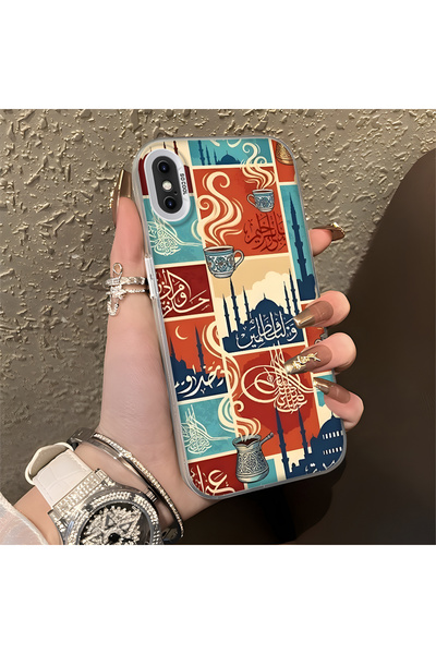 Hontinga iPhone X Compatible Silicone Edge Hard Back Anti-Fall Phone Case Tra...