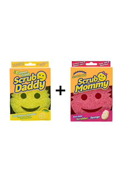 Scrub Daddy Promo Package - Lemon Fresh Sponge (1 pc) and Mommy Pink Sponge (...
