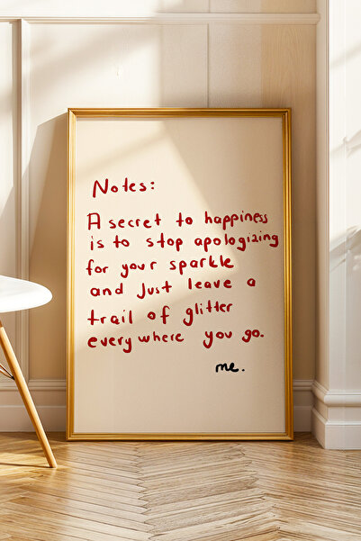 ArtDropsco Minimal El Yazısı Motivasyon Poster Modern Duvar Tablosu Çerçevesiz