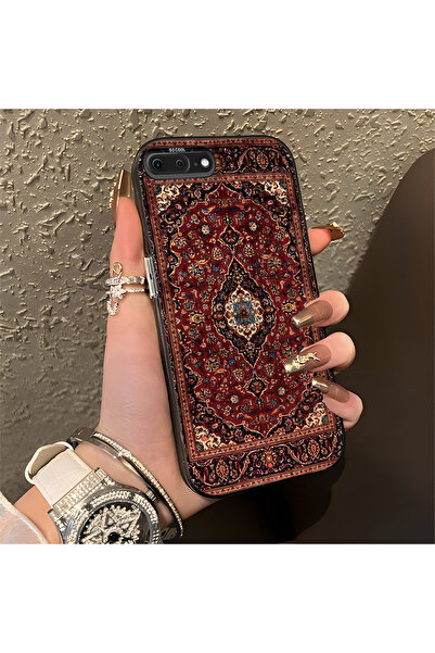 Hontinga حافظة هاتف آيفون 7 بلس متوافقة مع الحواف السيليكونية ذات الظهر الصلب...