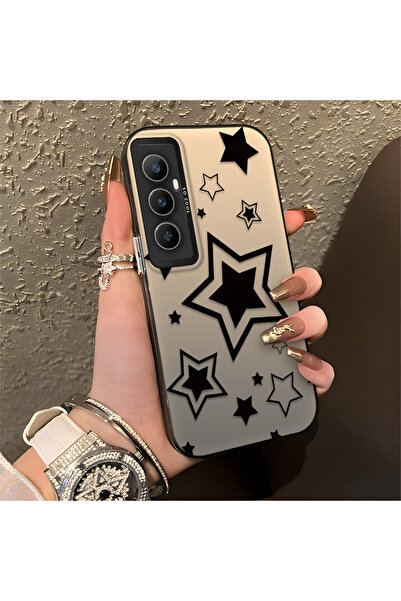 Hontinga حافظة هاتف من السيليكون متوافقة مع هاتف Realme C65 Stars منقوش ذات ح...