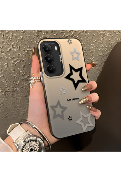 Hontinga حافظة هاتف Realme C75 متوافقة مع Yıldızlar منقوش مصنوعة من السيليكون...