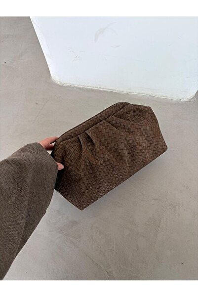 themoiss The Moiss Glow Brown Suede Large Size Knitted Detailled Hand, Should...