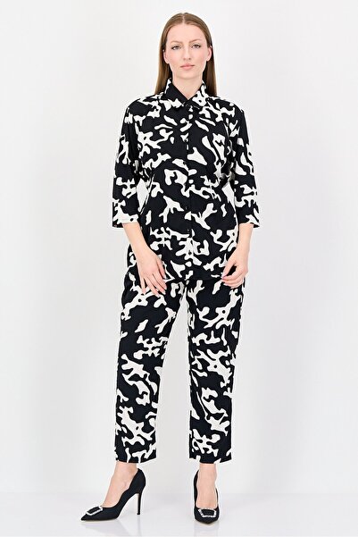 freesoul Women 2 Pieces Abstract Print Blouse And Pants Set, Multicolor