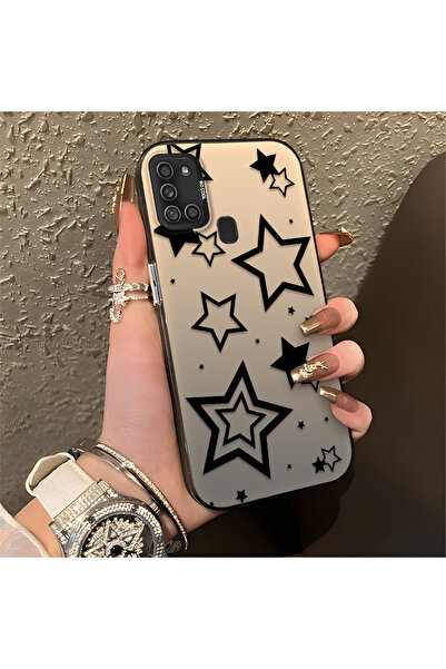 Hontinga حافظة هاتف سامسونج جالاكسي A21S متوافقة مع حافة السيليكون الصلبة وال...