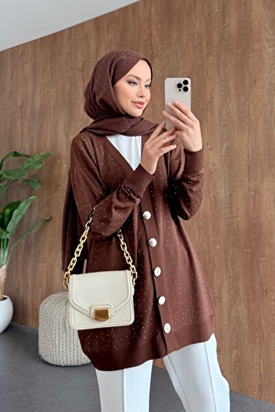 Şulemoda Giyim Nepal Stone Cardigan Brown
