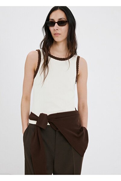 MANGO Woman Festonlu üst bitişler