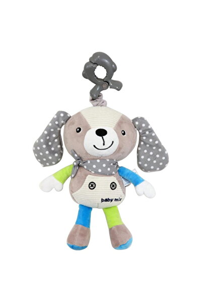 Babymix Jucărie de pluș Baby Mix cu mașinărie și clips Baby Mix Dog bej