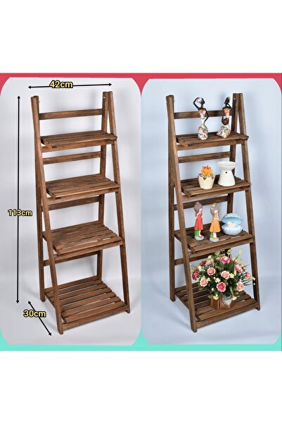 Living 4-Tier Wooden Ladder - Modern and Stylish Design