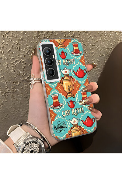 Hontinga حافظة هاتف Realme C65 4G متوافقة مع السيليكون ذات حافة صلبة ومضادة ل...