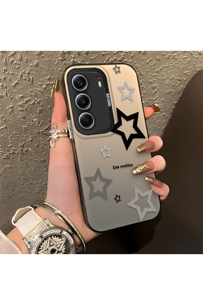 Hontinga غطاء هاتف تكنو كامون 40 متوافق مع ستارز منقوش من السيليكون بحافة صلب...