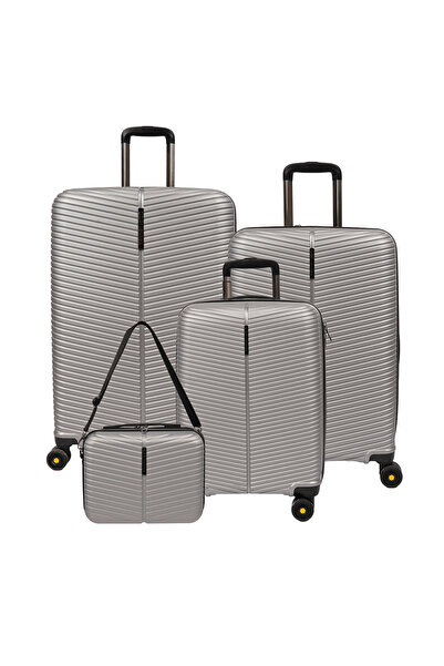 ÇÇS 5224 BÜYÜK+ORTA+KABİN+MAKYAJ 4'LÜ TRAVEL VALİZ SETİ