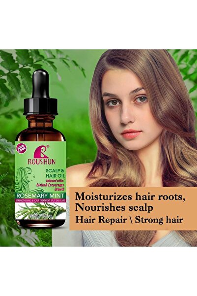 RousHun Rosemary Mint Strengthening Scalp and Hair Oil - 60 ml