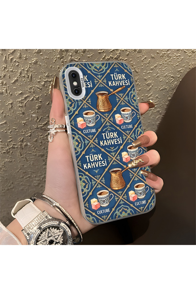 Hontinga iPhone X Compatible Silicone Edge Hard Back Anti-Fall Phone Case Tur...