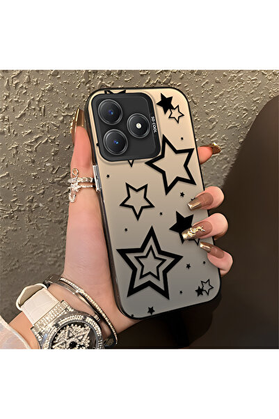 Hontinga حافظة هاتف Realme C61 متوافقة مع حافة السيليكون الصلبة والمضادة للسق...