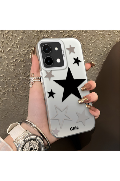 Hontinga حافظة هاتف من السيليكون متوافقة مع Vivo Y28، موديل منقوش من سلسلة ست...