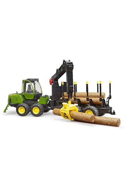 Bruder John Deere 1210E forestry tractor with grapple