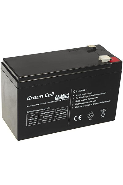 Greencell Acumulator stationar 12V 7Ah F2 AGM AGM04 UPS