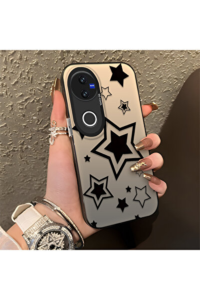 Hontinga حافظة هاتف من السيليكون متوافقة مع هاتف Vivo V50 Stars منقوش ذات حاف...